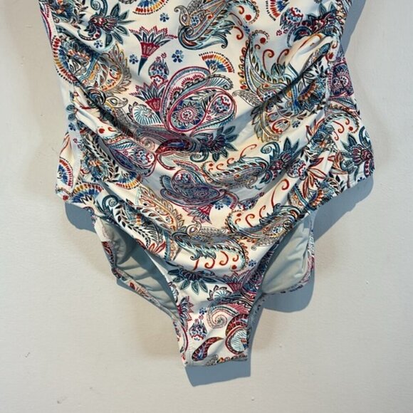 Nip Tuck Amanda Paisley one-piece bathing suit/swim suit size US 8 - Picture 4 of 12